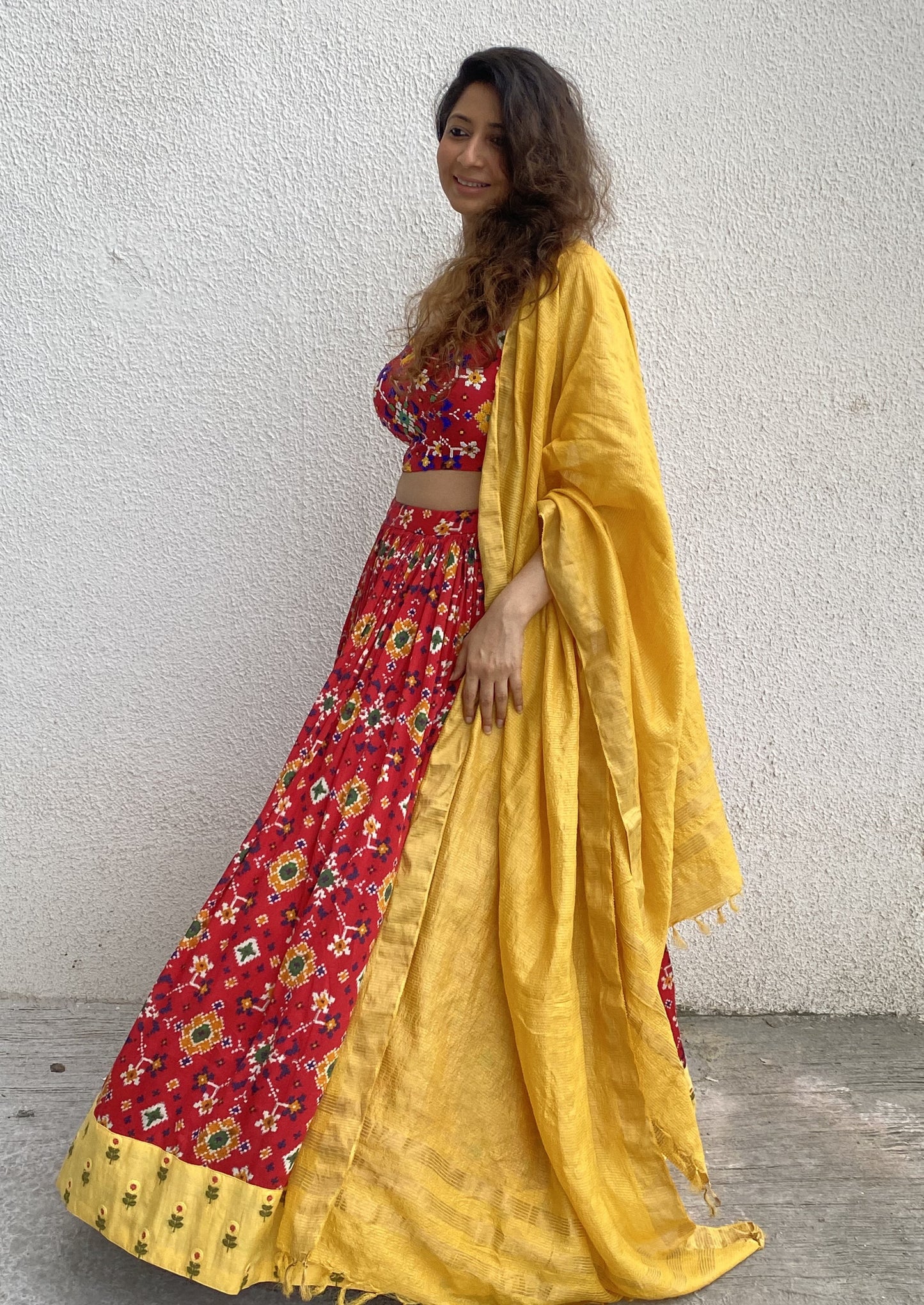 Red lehenga