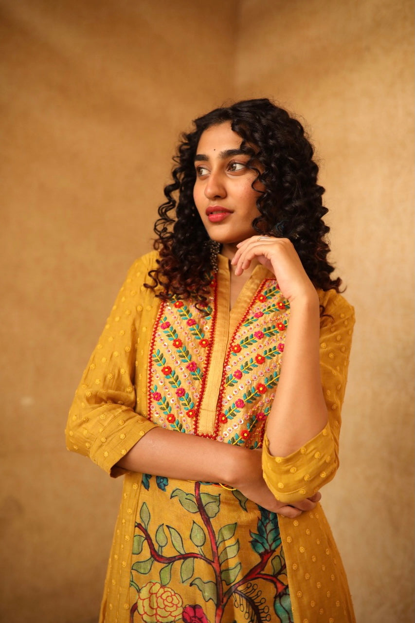 Yellow Kurta and pant