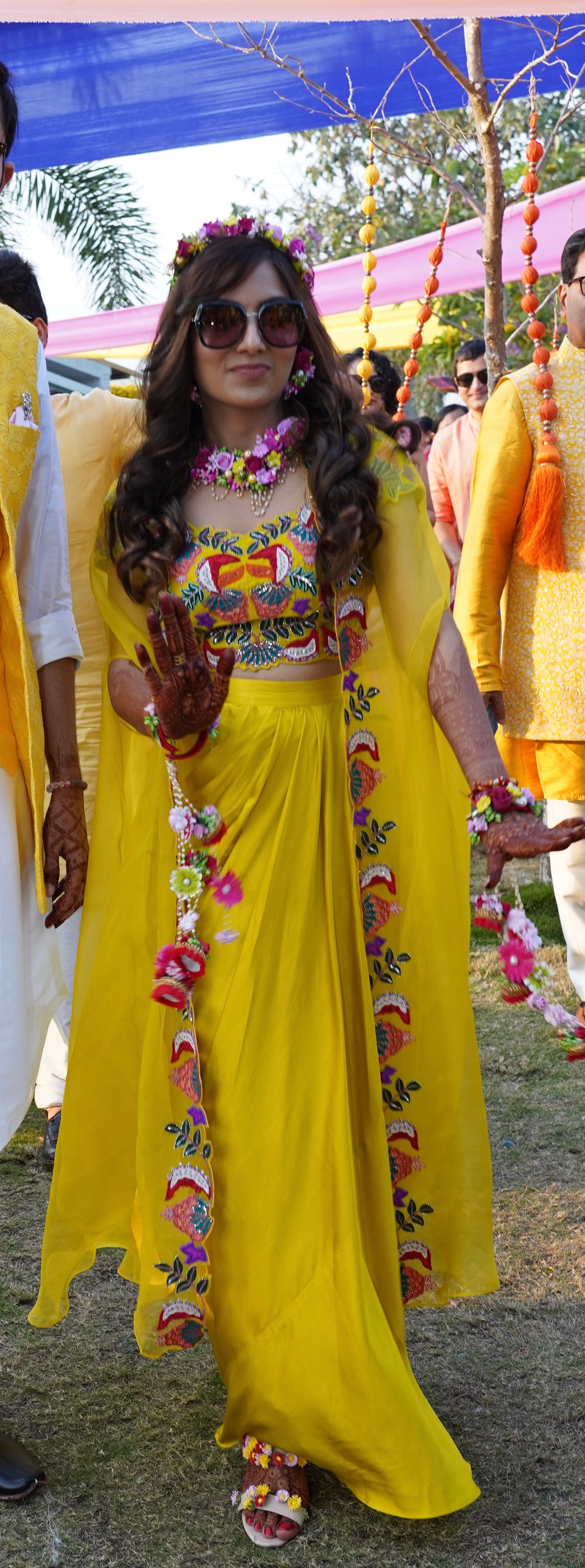 Yellow Top, Skirt & Jacket