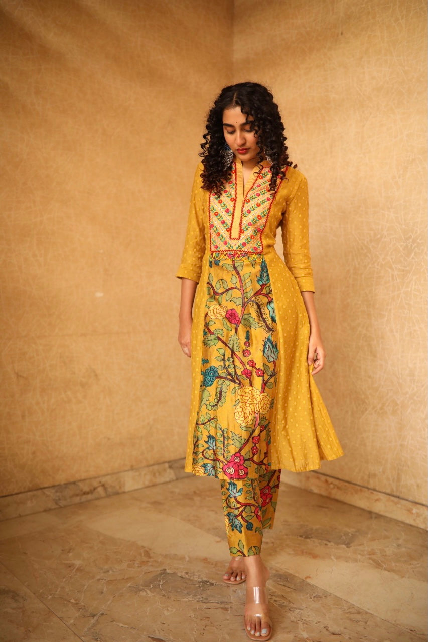 Yellow Kurta and pant