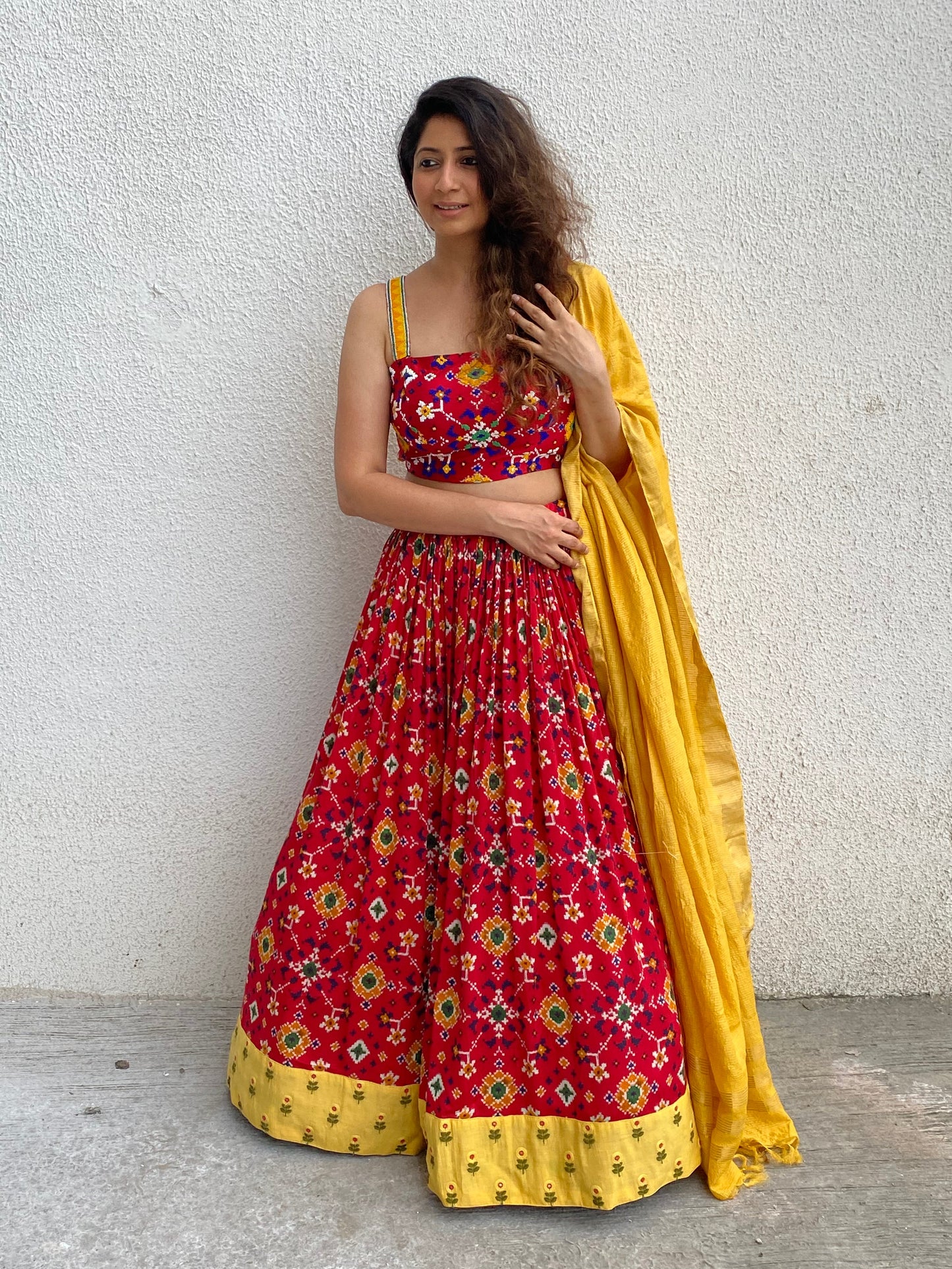 Red lehenga