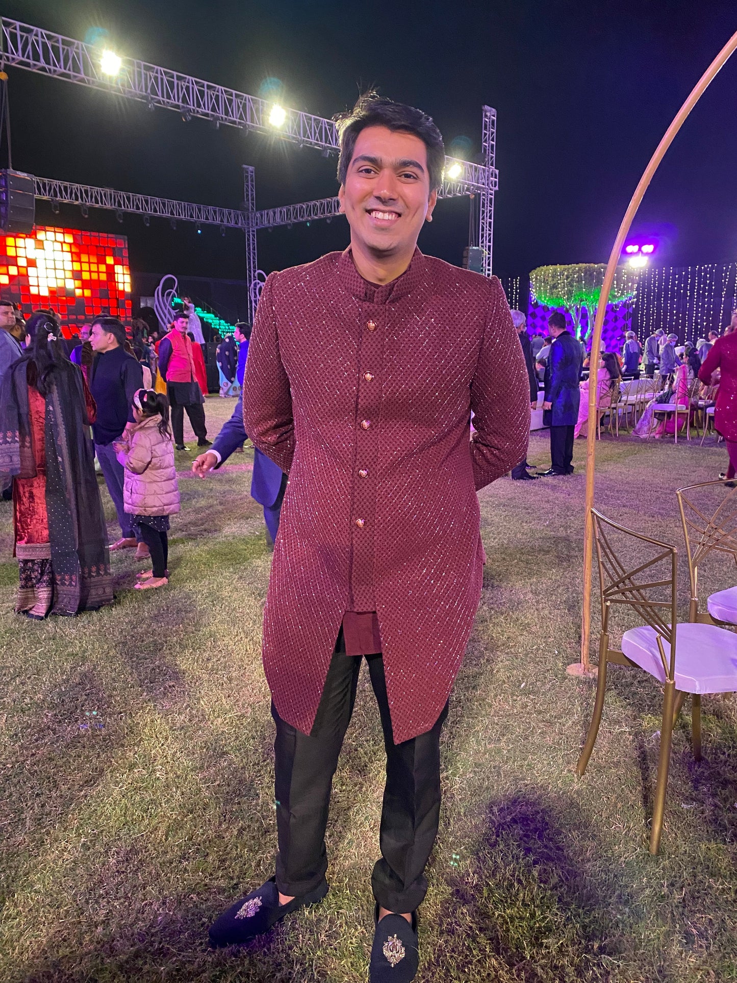 Maroon Bandhgala