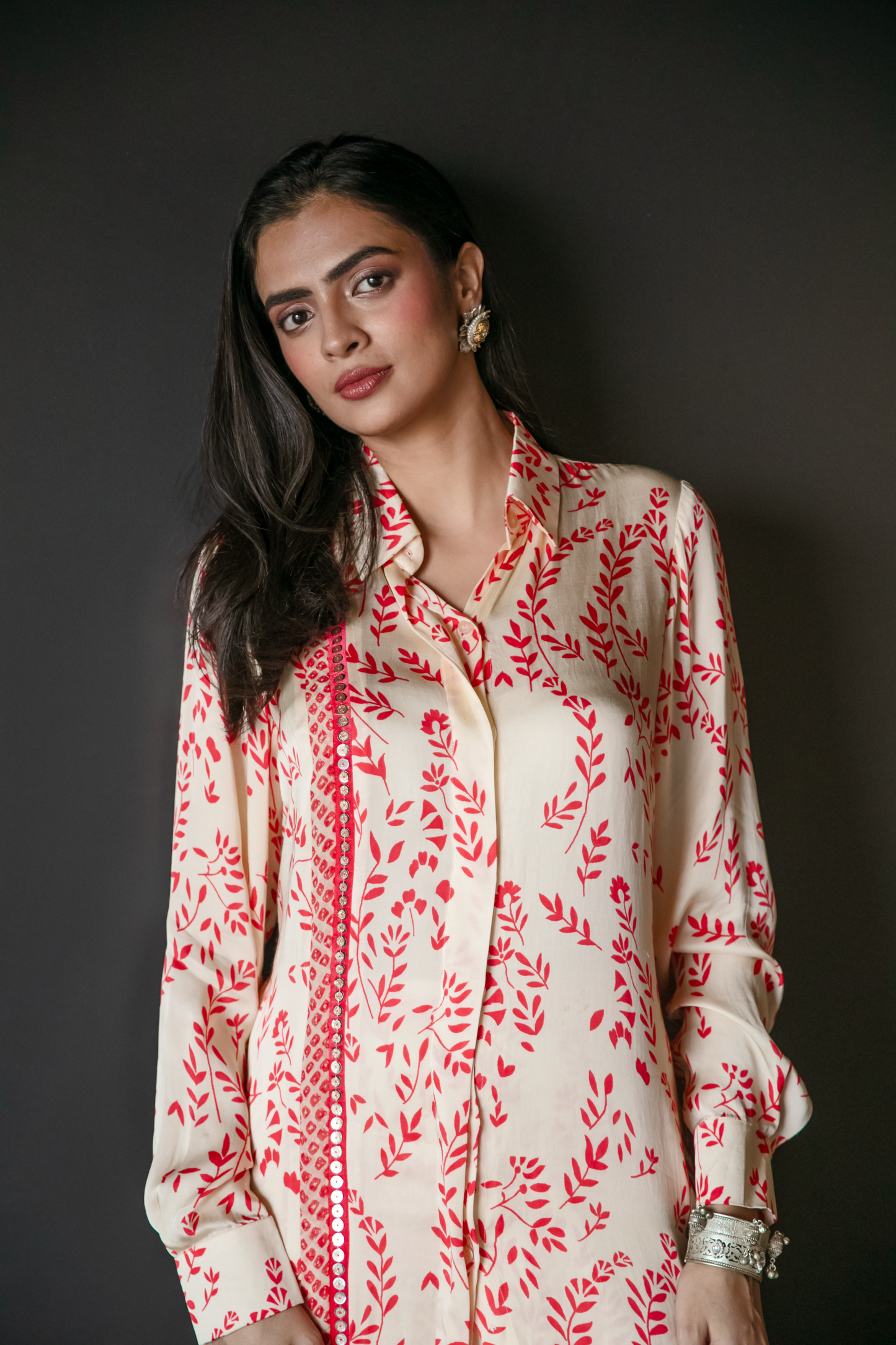 Red Leafy Co-ord Set