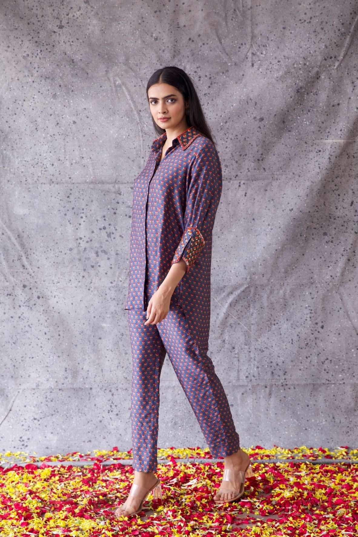 Blue Floral Co-ord Set