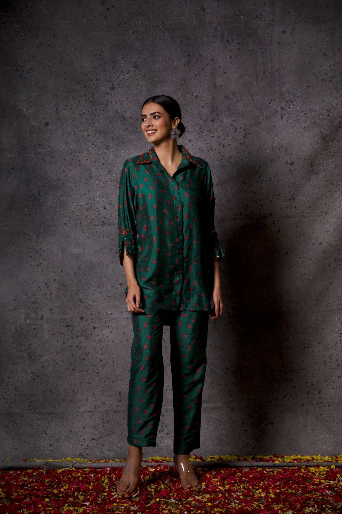 Green Floral Co-ord Set