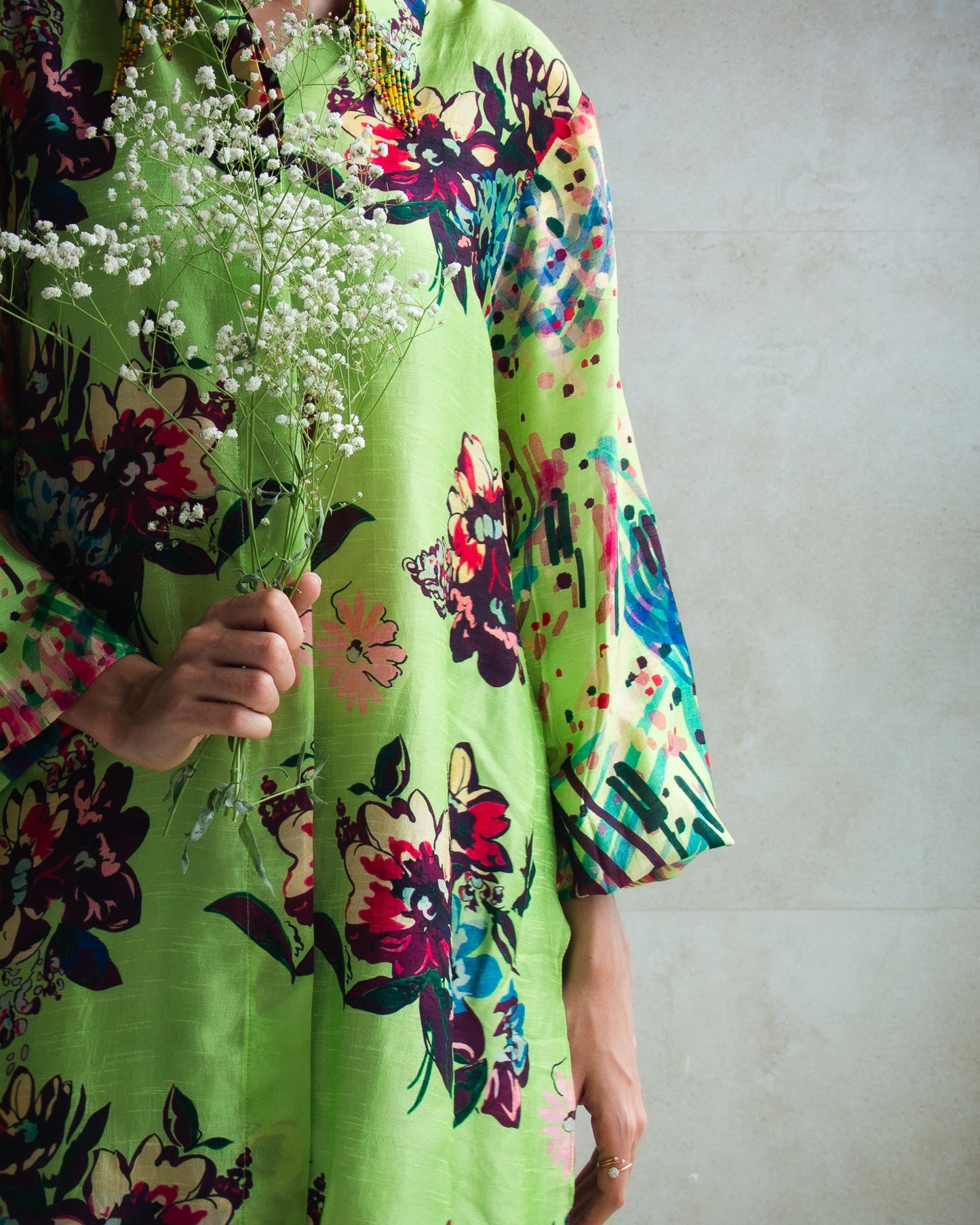 Green Flowery Shirt