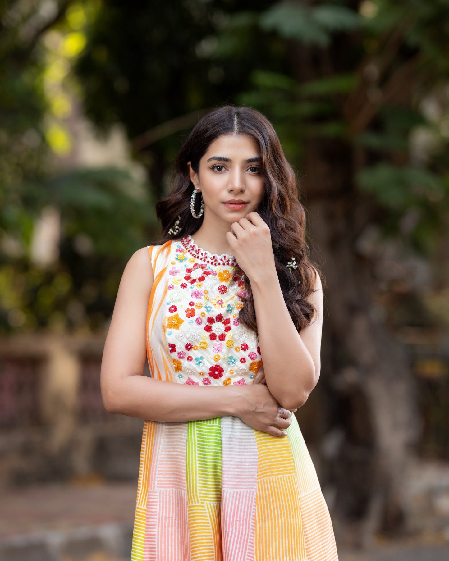 Multicoloured Embroidered Jumpsuit
