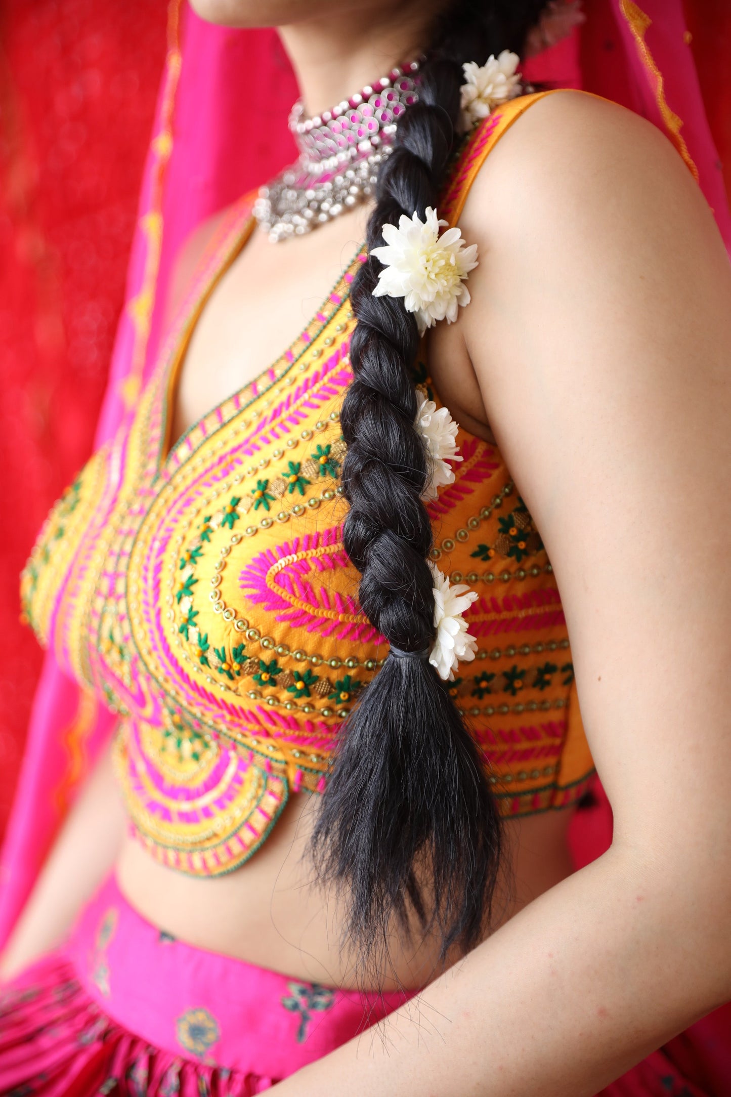 Hot Pink Lehenga & Blouse