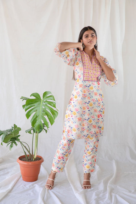 Light Grey Kurta Set