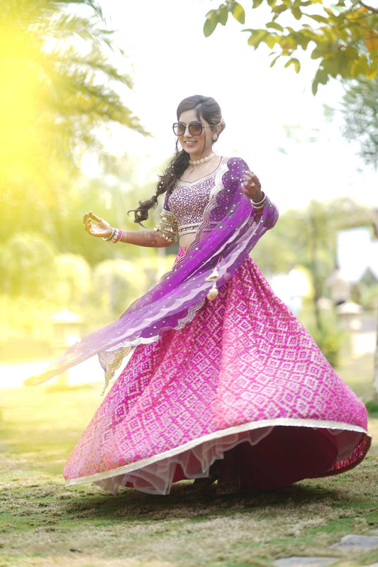 Bandhej Lehenga