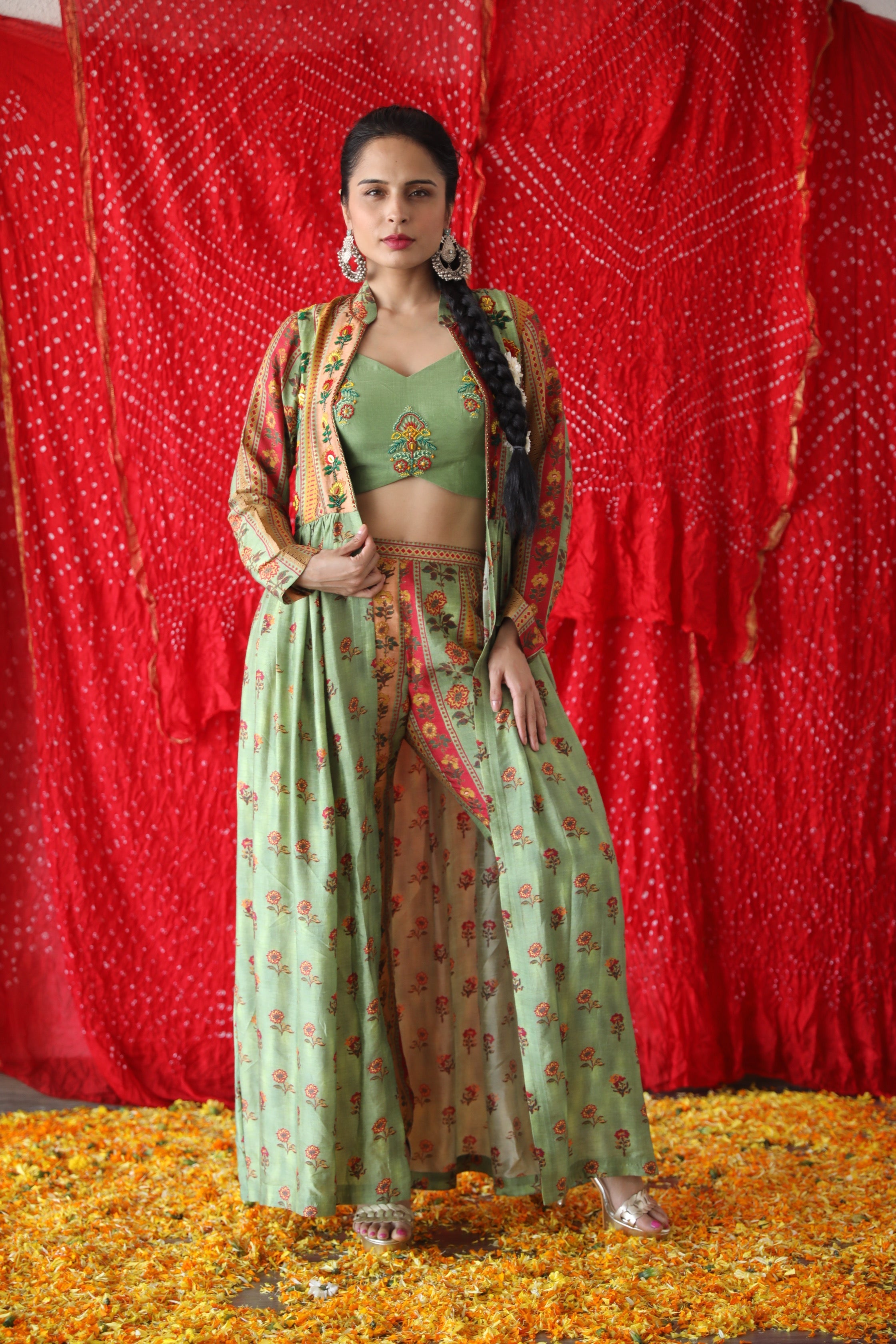 Green Pant Set