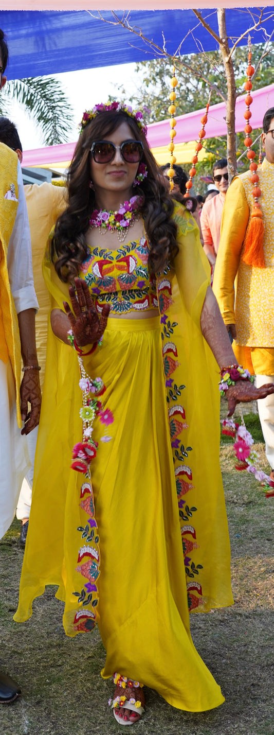 Yellow Top, Skirt & Jacket