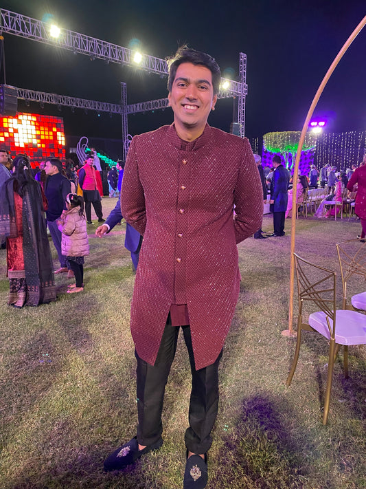 Maroon Bandhgala