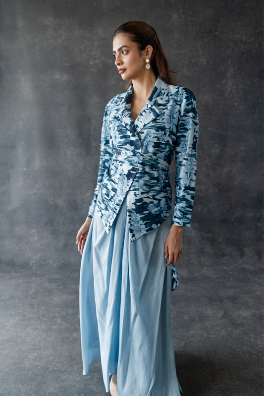 Luna drape skirt and jacket
