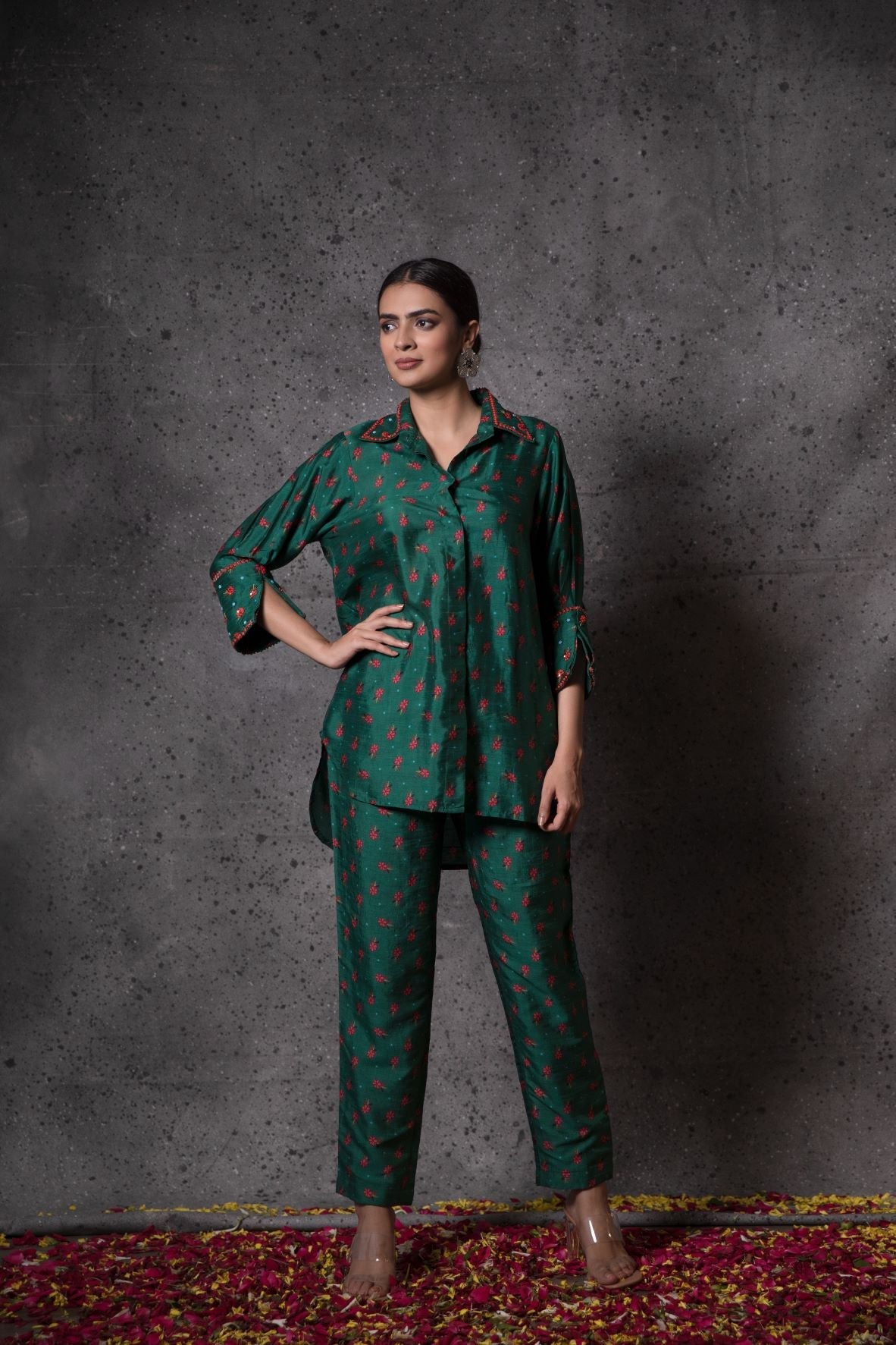 Green Floral Co-ord Set