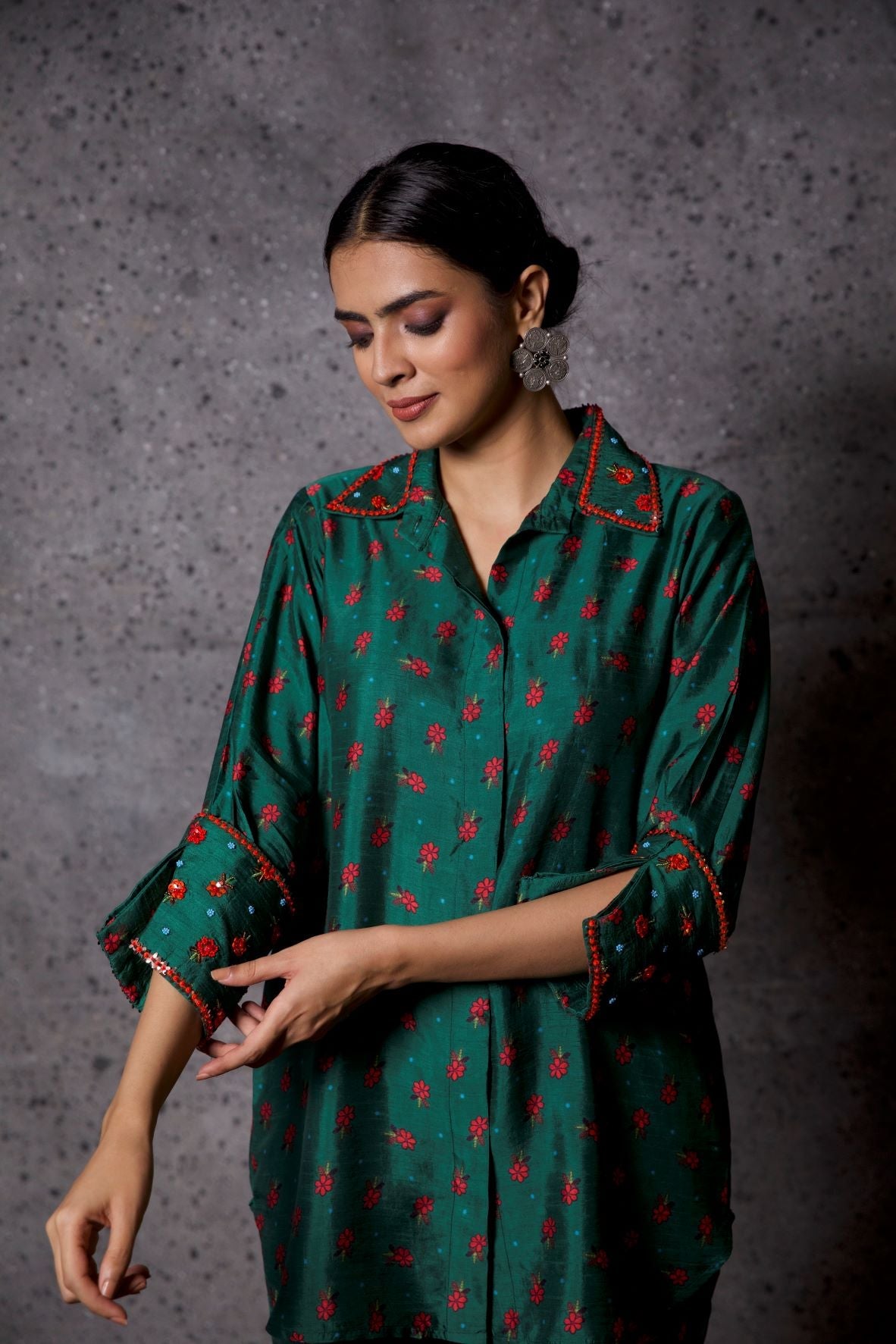 Green Floral Co-ord Set