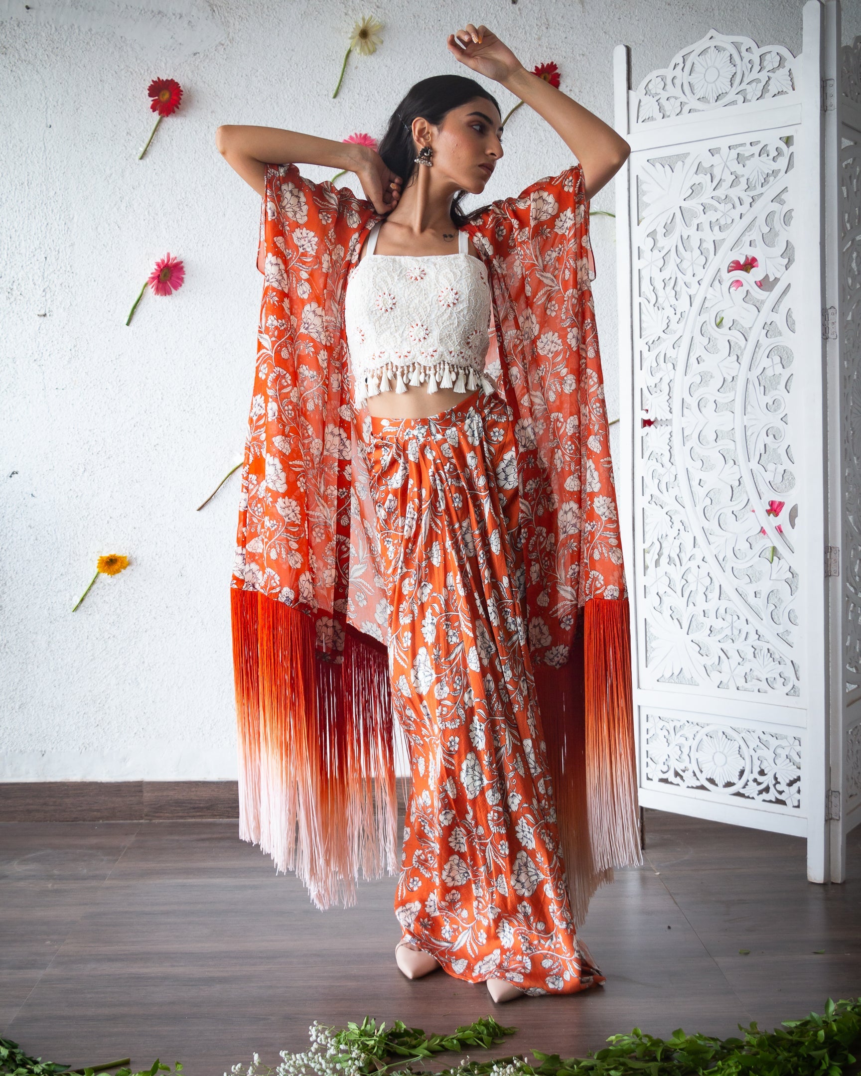 Pleated Skirt Set