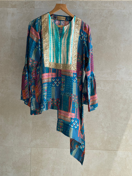 Blue printed kurti