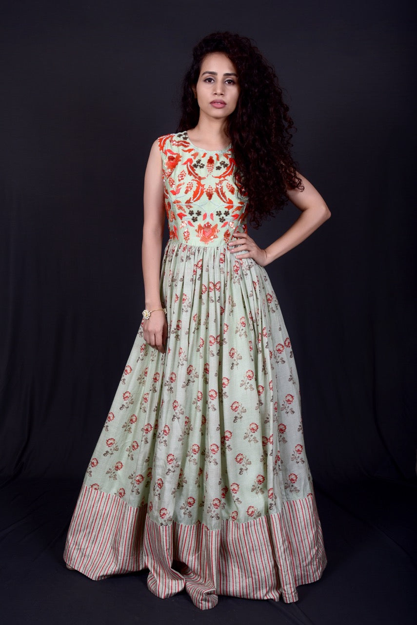 Green Long Dress