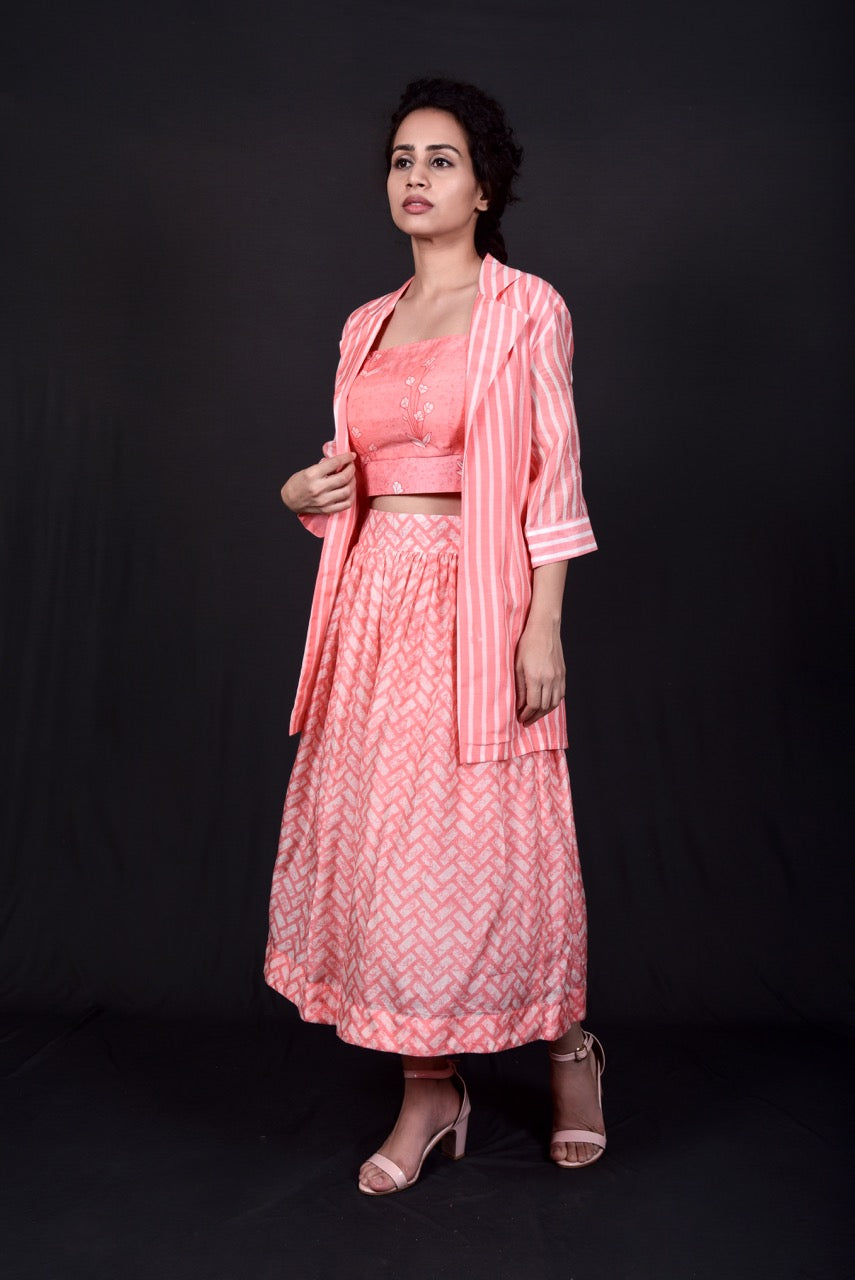 Pink Skirt Set